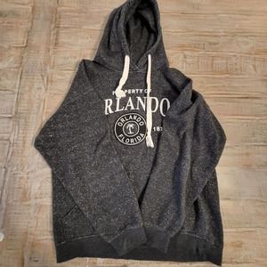 A.J. Apparel Size Large Grey Orlando Florida Hoodie Sweatshirt